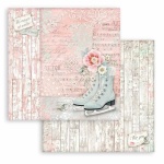 Scrapbooking kétoldalas papír - Sweet winter ice skate