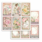 Scrapbooking kétoldalas papír - Rose Parfum cards