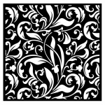 Vastag stencil cm 18X18 - Rose Parfum texture