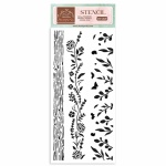 Vastag stencil cm 12X25 - Create Happiness Welcome Home nature