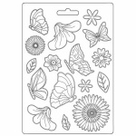 Lágy PVC öntőforma A5 - Create Happiness Welcome Home, butterfly