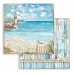 Kétoldalas papír 31,5 x 30 cm - Blue Dream lighthouse