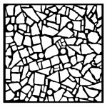 Vastag stencil cm 18X18 - Blue Dream mosaic