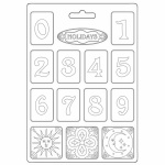Lágy PVC öntőforma A4 - Blue Dream numbers