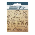 Chipboard cm 14x14 - Blue Dreams shells