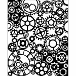 Vastag stencil cm 20X25 - Magic Forest mechanisms