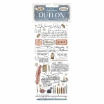 Rub-on cm 10,16x21,6 - Vintage Library calligraphy