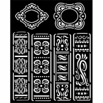Vastag stencil cm 20X25 - Vintage Library books
