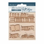 Chipboard cm 14x14 - Vintage Library Dream, enjoy