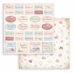 Scrapbooking kétoldalas papír - Create Happiness Oh lá lá labels