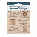 Chipboard cm 14x14 - Create Happiness Oh lá lá Live your dream
