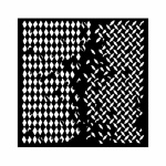 Vastag stencil cm 18X18 - Around the world double texture