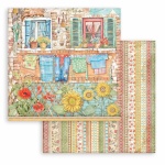 Scrapbooking kétoldalas papír - Sunflower Art windows