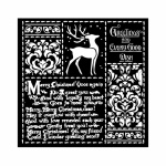 Vastag stencil cm 18X18 - Christmas letters