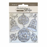 Chipboard cm 14x14 - Christmas balls