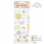 Rub-on cm 10,16x21,6 - Create Happiness Christmas snowflakes