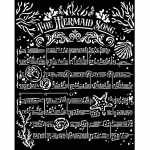 Vastag stencil cm 20X25 - Songs of the Sea The Hermaid song