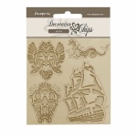 Chipboard cm 14x14 - Songs of the Sea sailing ship