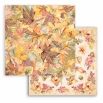 Scrapbooking kétoldalas papír - Woodland leaves