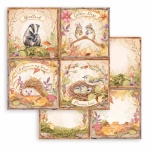 Scrapbooking kétoldalas papír - Woodland 4 cards
