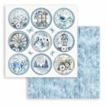 Scrapbooking kétoldalas papír - Blue Land rounds