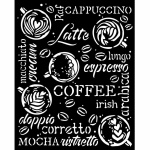 Vastag stencil cm 20X25 - Coffee and Chocolate Cappuccino