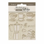 Chipboard cm 14x14 - Coffee and Chocolate moka
