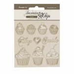 Chipboard cm 14x14 - Coffee and Chocolate sweety
