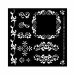 Vastag stencil cm 18X18 - Precious frames