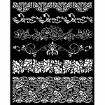 Vastag stencil cm 20X25 - Romance Forever borders
