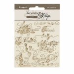 Chipboard cm 14x14 - Romance Forever quotes