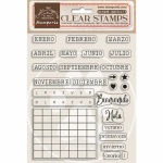 Akril pecsételő cm 14x18 - Spanish calendar, monthly