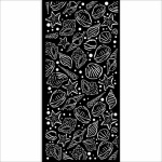 Vastag stencil cm 12X25 - Sea Land shells