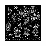 Vastag stencil cm 18X18 - Garden nests