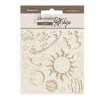 Chipboard cm 14x14 - Fortune planets