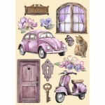 Színes fafigura A5 - Lavender