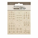 Chipboard cm 14x14 - Lavender cozy houses