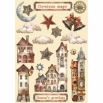 Színes fafigura A5 - Gear up for Christmas cozy houses