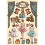 Színes fafigurák A5 - The Nutcracker ballet and teddy