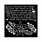 Vastag stencil cm 18X18 - The Nutcracker poinsettia