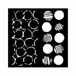Vastag stencil cm 18X18 - The Nutcracker double texture dots