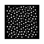 Vastag stencil cm 18X18 - Classic Christmas stars pattern