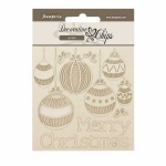 Chipboard cm 14x14 - The Nutcracker Merry Christmas balls