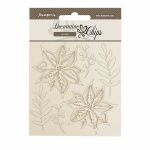 Chipboard cm 14x14 - The Nutcracker poinsettia