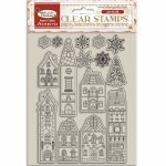 Akril pecsételő cm 14x18 - Gear up for Christmas cozy houses