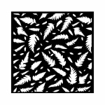 Vastag stencil cm 18X18 - Forest leaves pattern