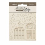 Chipboard cm 14x14 - Golden Harmony cages