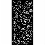 Vastag stencil cm 12X25 - Old Lace flowers