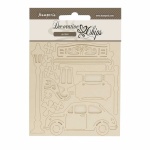 Chipboard cm 14x14 - Art of Travelling car