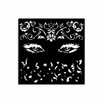 Vastag stencil cm 12X12 - Masquerade eyes